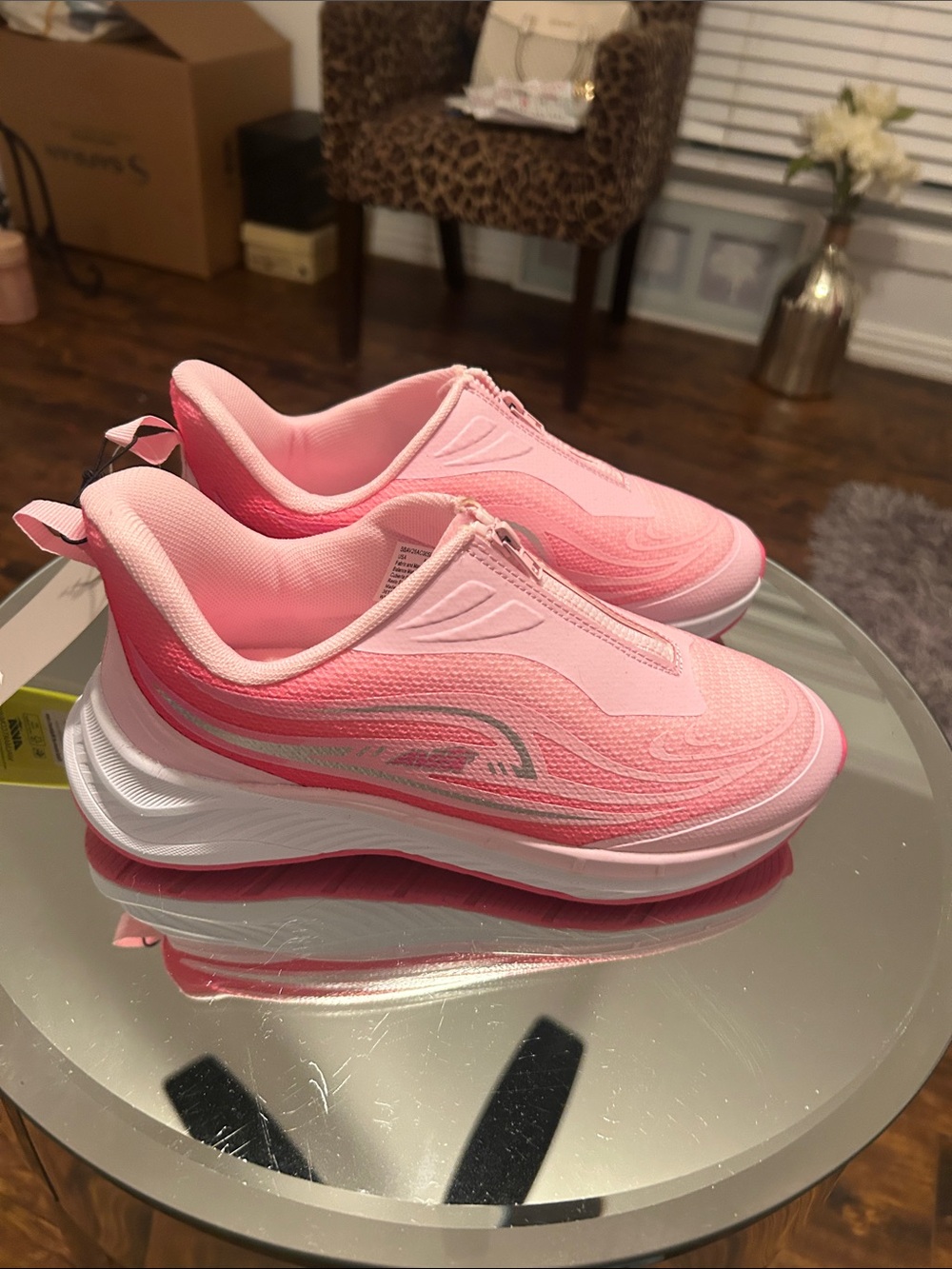 Women's Pink Slip-On Athletic Sneakers